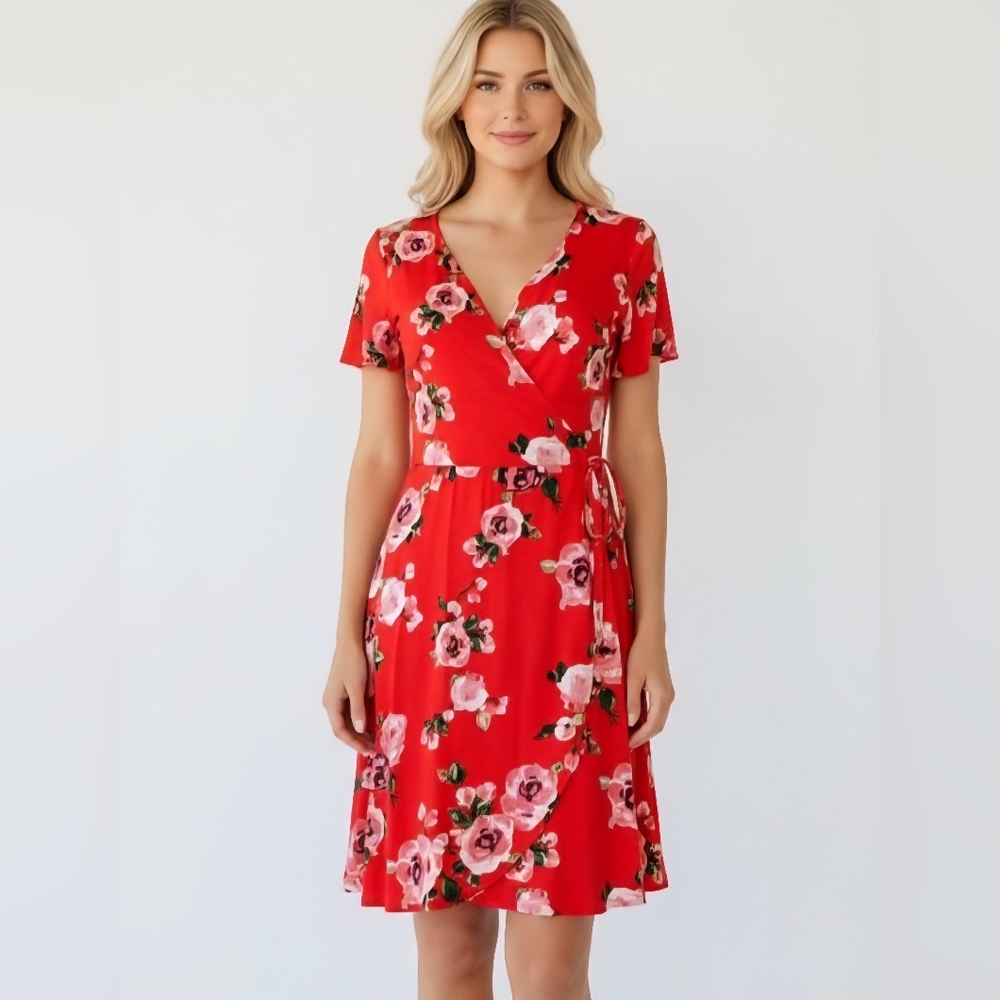 ❤️Feminine Rayon Blend Floral Dress